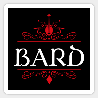 Bard Game Night Uniform Tabletop RPG Character Classes Series Sticker